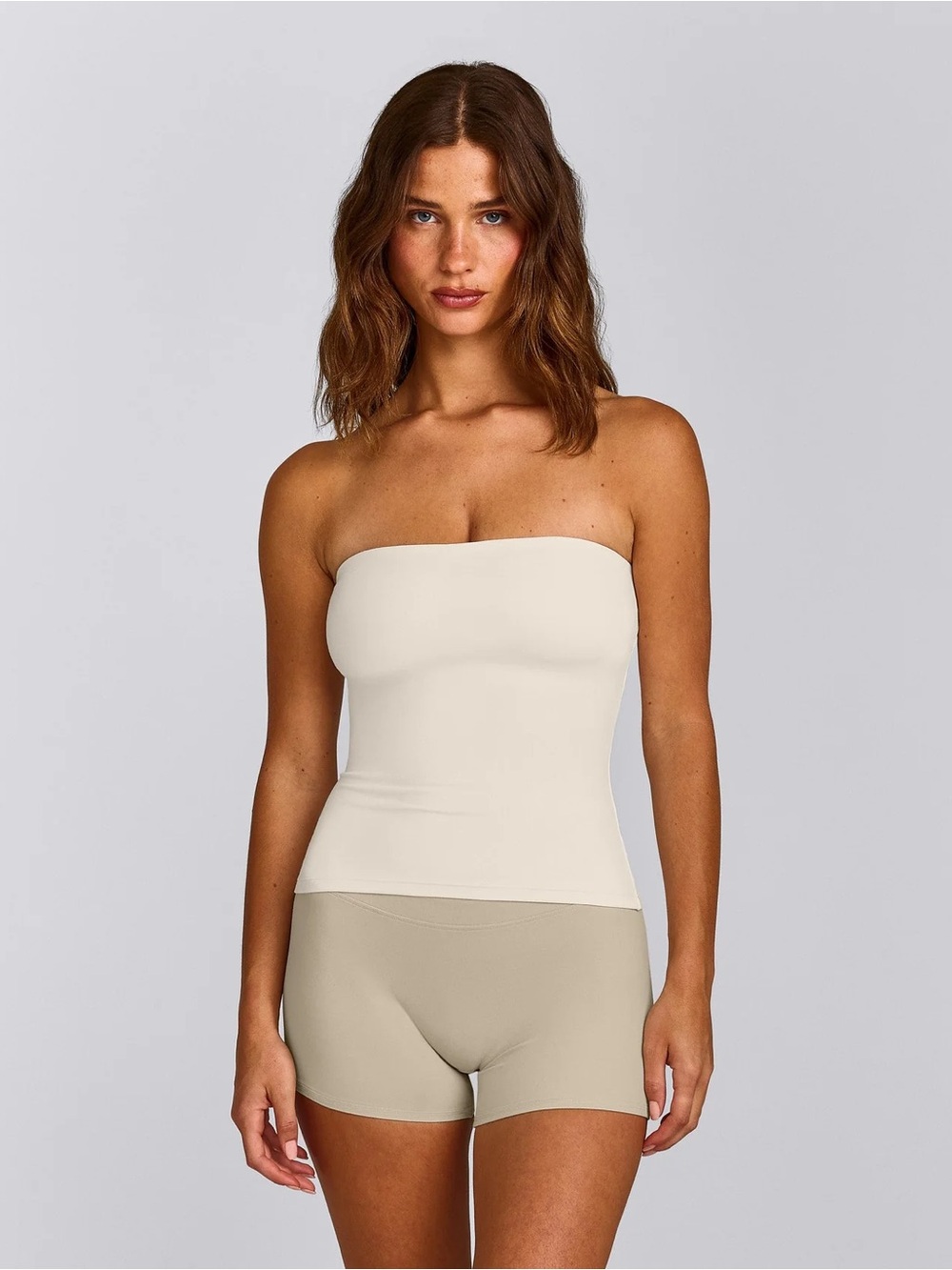 Oner Active SOFTMOTION™ BANDEAU TANK TOP WITH BUILT IN BRA SHELF WITH GRAY LOGO